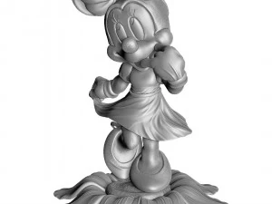 Minnie Mouse CON FIORE PER STAMPA 3D STL assemblato e solido Modello 3D