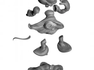 Minnie Mouse CON FIORE PER STAMPA 3D STL assemblato e solido Modello 3D