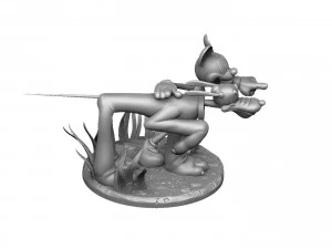 MICKEY MOUSE AND PLUTO FOR 3D PRINT STL 3D Model