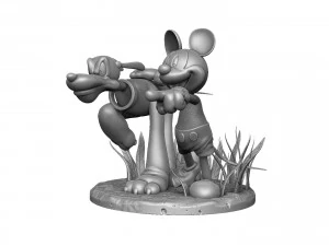 MICKEY MOUSE AND PLUTO FOR 3D PRINT STL 3D Model
