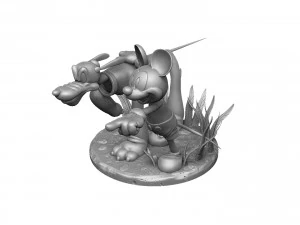 MICKEY MOUSE AND PLUTO FOR 3D PRINT STL 3D Model