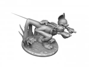 MICKEY MOUSE AND PLUTO FOR 3D PRINT STL 3D Model