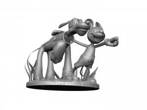 MICKEY MOUSE AND PLUTO FOR 3D PRINT STL 3D Model