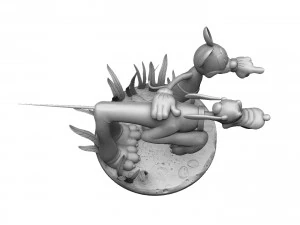 MICKEY MOUSE AND PLUTO FOR 3D PRINT STL 3D Model