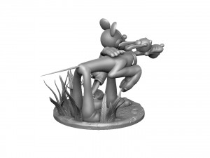 MICKEY MOUSE AND PLUTO FOR 3D PRINT STL 3D Модель