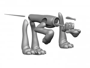 MICKEY MOUSE AND PLUTO FOR 3D PRINT STL 3D Model