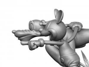MICKEY MOUSE AND PLUTO FOR 3D PRINT STL 3D Model
