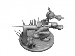 MICKEY MOUSE AND PLUTO FOR 3D PRINT STL 3D Model