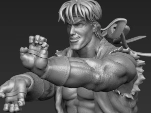Ryu in Street Fighter 2 for 3D printing STL 3D Model