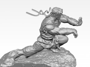 Ryu in Street Fighter 2 for 3D printing STL Modelo 3D