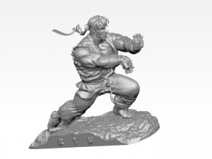 Ryu in Street Fighter 2 for 3D printing STL 3D Model