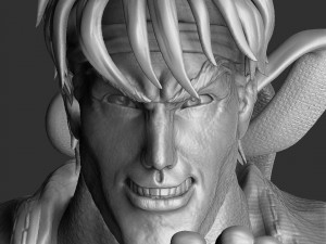 Ryu in Street Fighter 2 for 3D printing STL Modelo 3D
