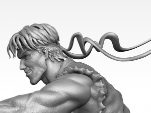 Ryu in Street Fighter 2 for 3D printing STL Modelo 3D