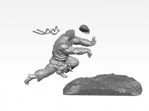 Ryu in Street Fighter 2 for 3D printing STL Modelo 3D