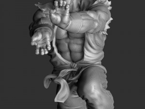 Ryu in Street Fighter 2 for 3D printing STL Modelo 3D