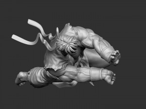 Ryu in Street Fighter 2 for 3D printing STL Modelo 3D