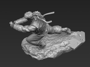Ryu in Street Fighter 2 for 3D printing STL Modelo 3D