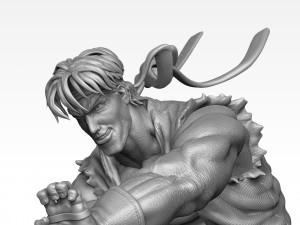 Ryu in Street Fighter 2 for 3D printing STL Modelo 3D