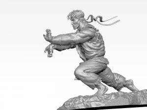 Ryu in Street Fighter 2 for 3D printing STL 3D Model
