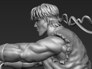Ryu in Street Fighter 2 for 3D printing STL Modelo 3D