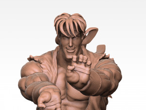 Ryu in Street Fighter 2 for 3D printing STL Modelo 3D
