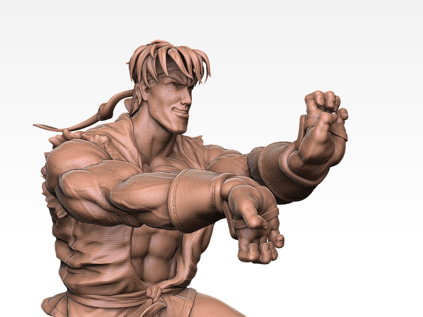 RYU STREET FIGHTER II FOR 3D PRINT STL 3D Model in Cartoon 3DExport