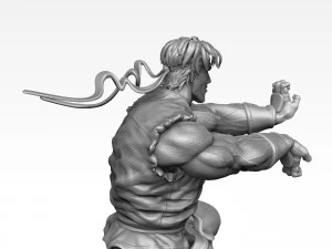 Ryu in Street Fighter 2 for 3D printing STL 3D Model