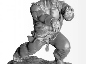 Ryu in Street Fighter 2 for 3D printing STL 3D Model