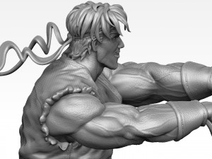 Ryu in Street Fighter 2 for 3D printing STL Modelo 3D