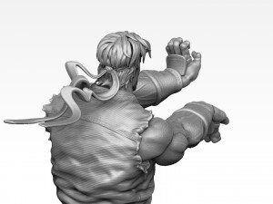 Ryu in Street Fighter 2 for 3D printing STL Modelo 3D
