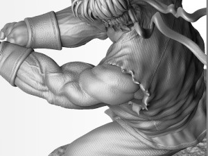Ryu in Street Fighter 2 for 3D printing STL Modelo 3D