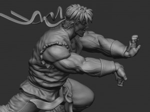 Ryu in Street Fighter 2 for 3D printing STL Modelo 3D