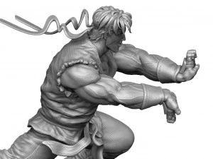 Ryu in Street Fighter 2 for 3D printing STL 3D Model
