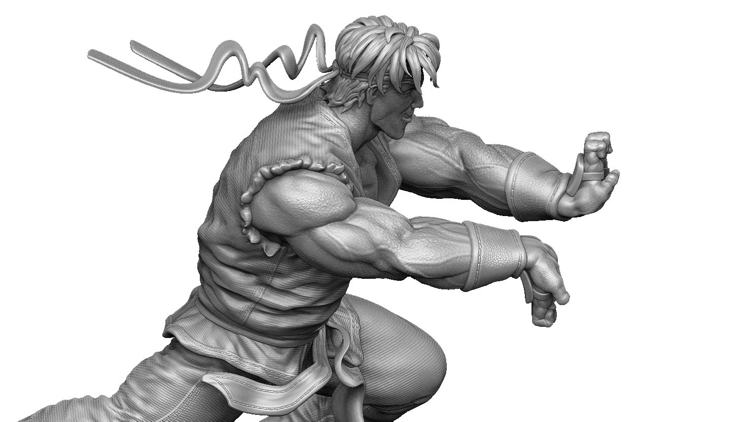 RYU STREET FIGHTER II FOR 3D PRINT STL 3D Model in Cartoon 3DExport