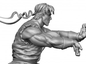 Ryu in Street Fighter 2 for 3D printing STL Modelo 3D