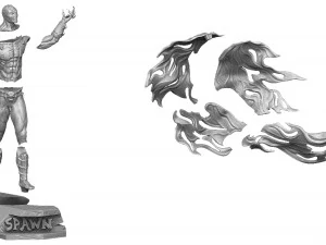 SPAWN 2 OPTIONS FOR 3D PRINT STL 3D Model