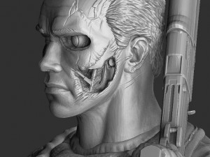 Terminator T-800 FULL HEIGHT 4 head options for 3D printing STL 3D Print Model