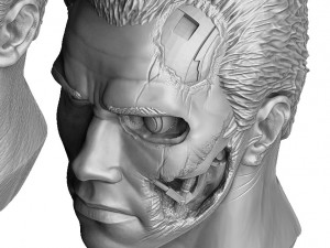 Terminator T-800 FULL HEIGHT 4 head options for 3D printing STL 3D Print Model