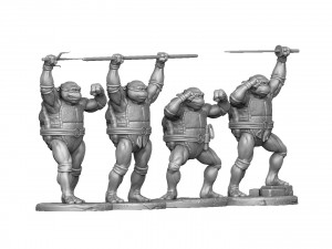 TURTLES 1987 SET FOR 3D PRINT 4 CHARACTERS 3D Model