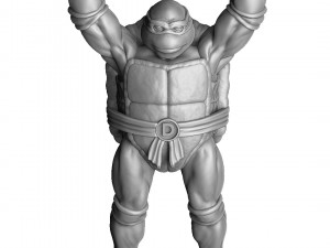 TURTLES 1987 SET FOR 3D PRINT 4 CHARACTERS 3D Model