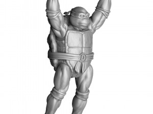 TURTLES 1987 SET FOR 3D PRINT 4 CHARACTERS 3D Model