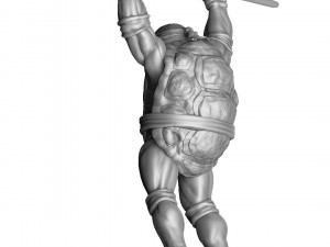 TURTLES 1987 SET FOR 3D PRINT 4 CHARACTERS 3D Model