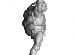 TURTLES 1987 SET FOR 3D PRINT 4 CHARACTERS 3D Model