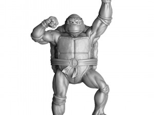 TURTLES 1987 SET FOR 3D PRINT 4 CHARACTERS 3D Model