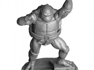 TURTLES 1987 SET FOR 3D PRINT 4 CHARACTERS 3D Model