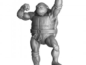TURTLES 1987 SET FOR 3D PRINT 4 CHARACTERS 3D Model