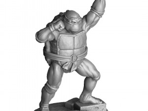 TURTLES 1987 SET FOR 3D PRINT 4 CHARACTERS 3D Model