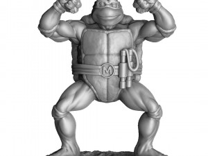 TURTLES 1987 SET FOR 3D PRINT 4 CHARACTERS 3D Model