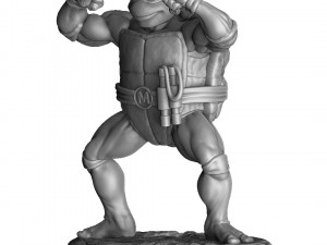 TURTLES 1987 SET FOR 3D PRINT 4 CHARACTERS 3D Model