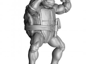 TURTLES 1987 SET FOR 3D PRINT 4 CHARACTERS 3D Model